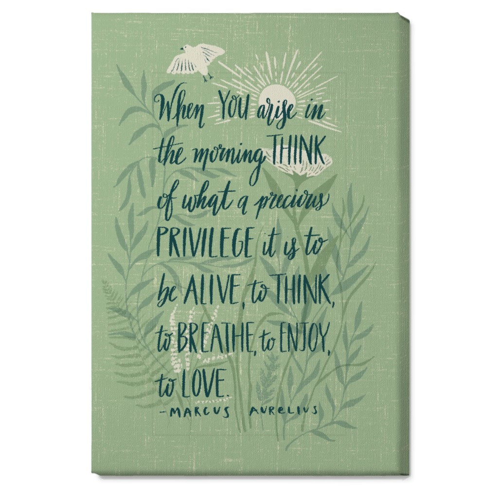 Precious Morning Wall Art, No Frame, Single piece, Canvas, 20x30, Green, Julep
