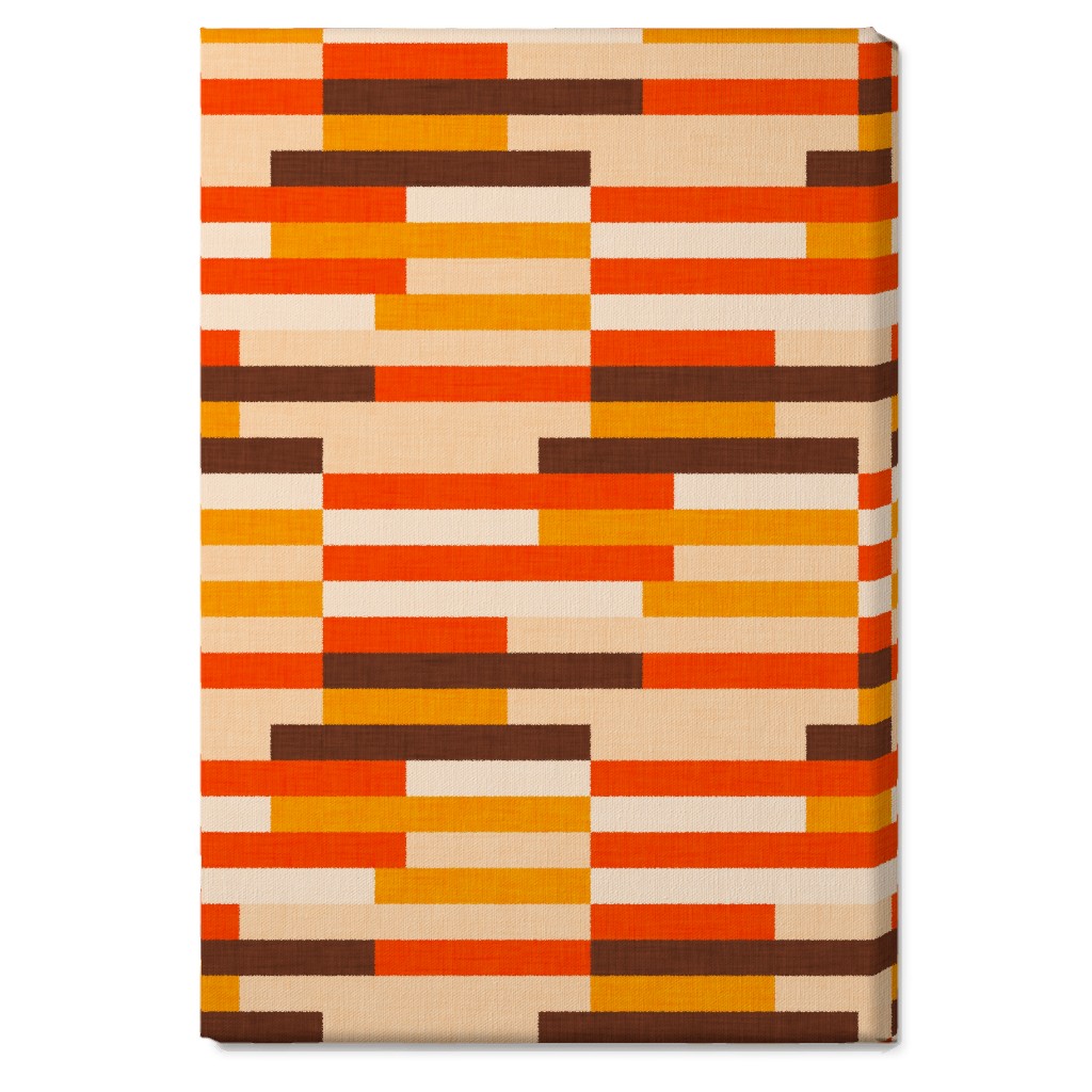 70s Kilim - Warm Wall Art, No Frame, Single piece, Canvas, 20x30, Multicolor