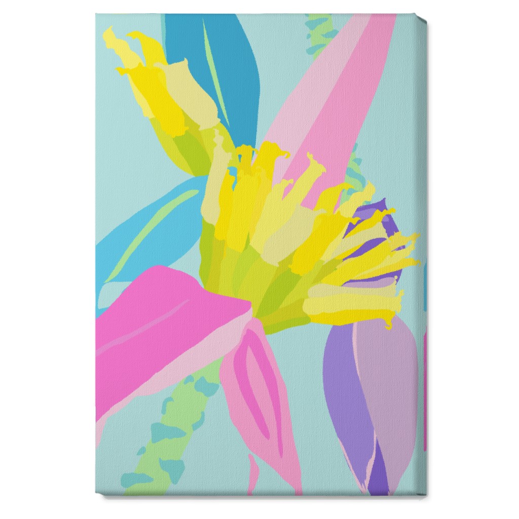 Bold Tropical Banana Plants - Multi Wall Art, No Frame, Single piece, Canvas, 20x30, Multicolor