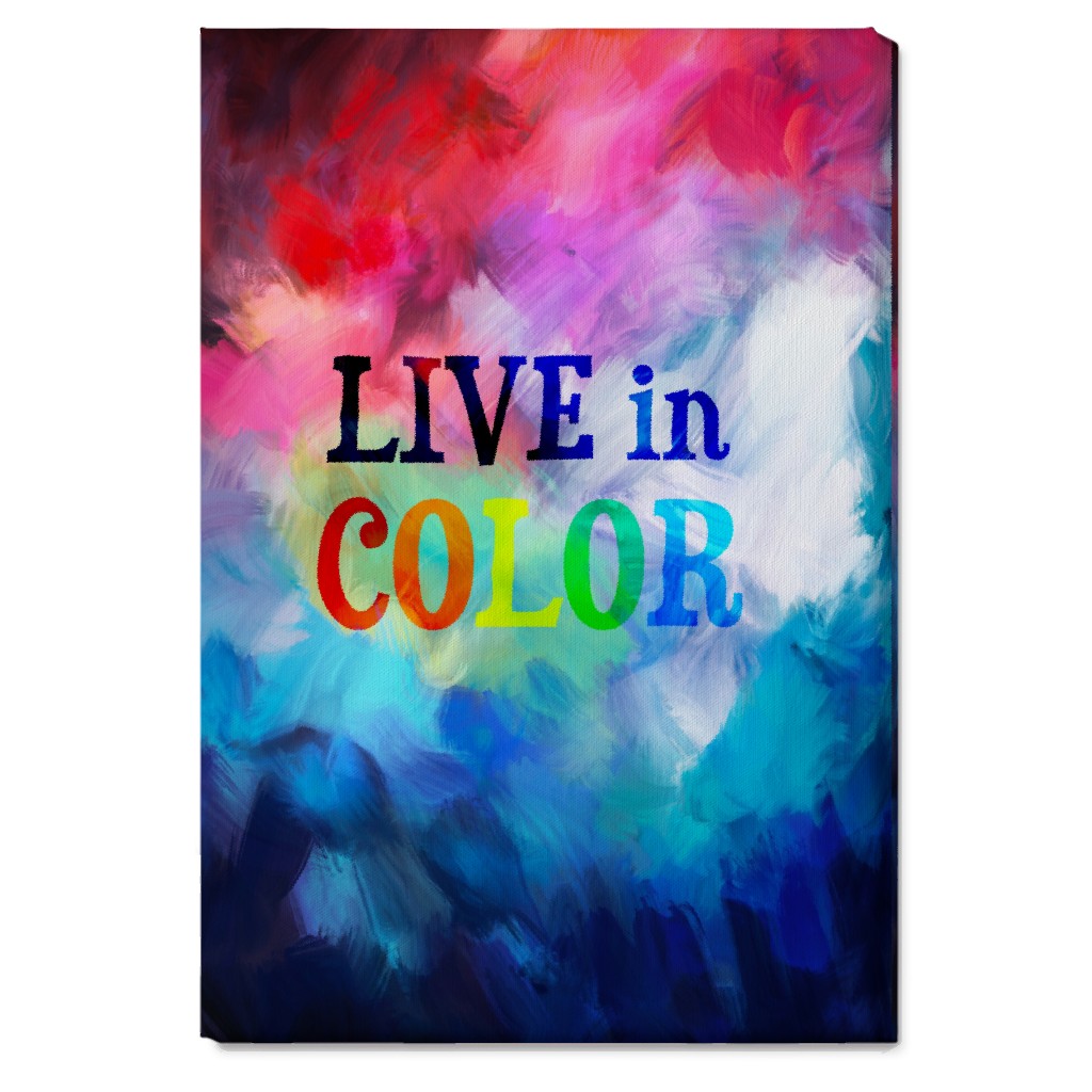 Live in Color - Multi Wall Art, No Frame, Single piece, Canvas, 20x30, Multicolor