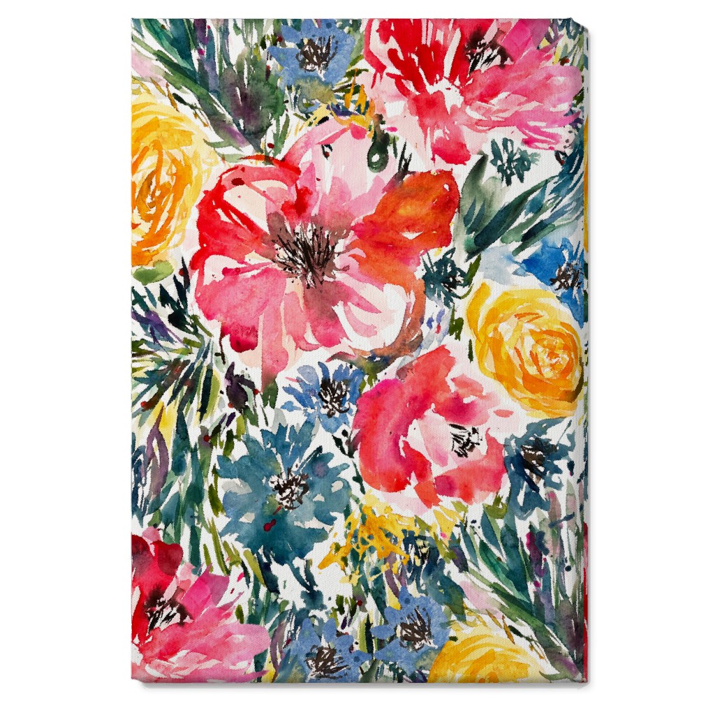 Blair Floral - Multi Wall Art, No Frame, Single piece, Canvas, 20x30, Multicolor
