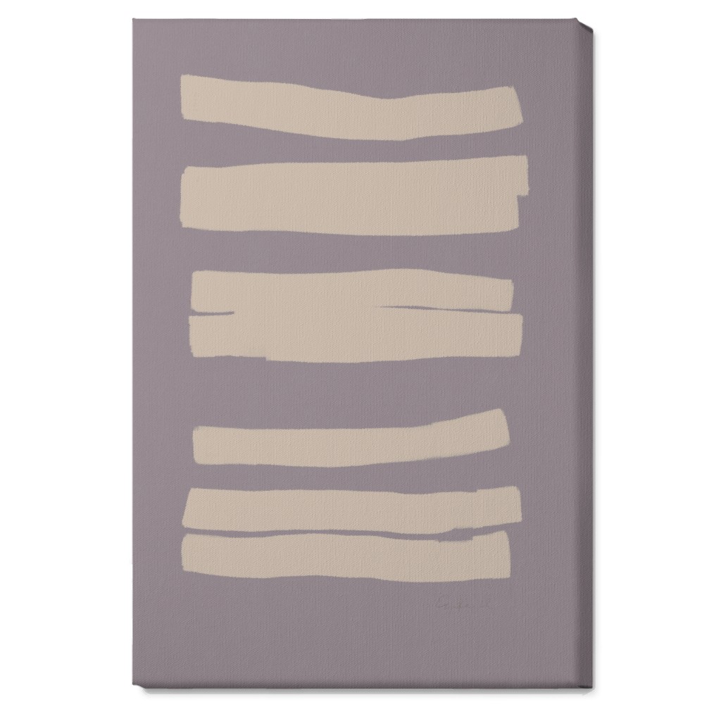 Bold Stripes Abstract Ii Wall Art, No Frame, Single piece, Canvas, 20x30, Purple