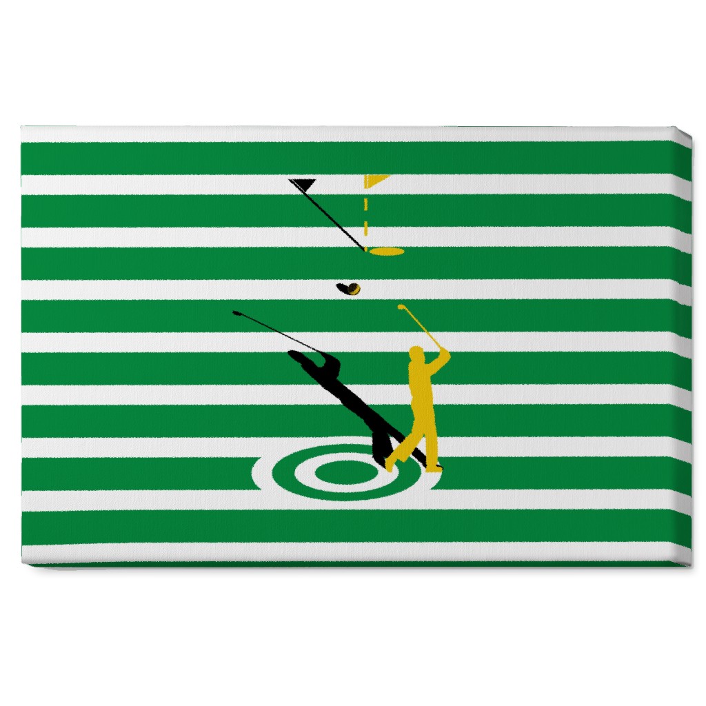 Golf Golden Shot - Green Wall Art, No Frame, Single piece, Canvas, 20x30, Green, Classic Green