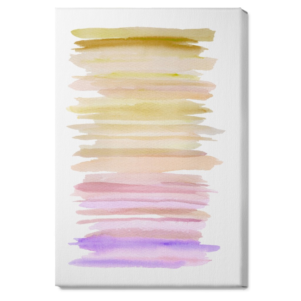 Watercolor Ocean Seashore Wall Art, No Frame, Single piece, Canvas, 20x30, Purple, Wheat