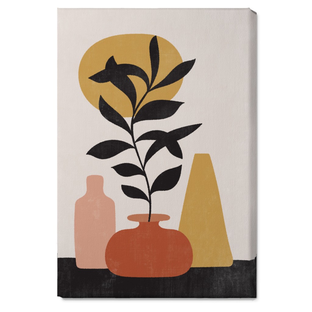 Earthen Mantel - Terracotta Wall Art, No Frame, Single piece, Canvas, 20x30, Orange