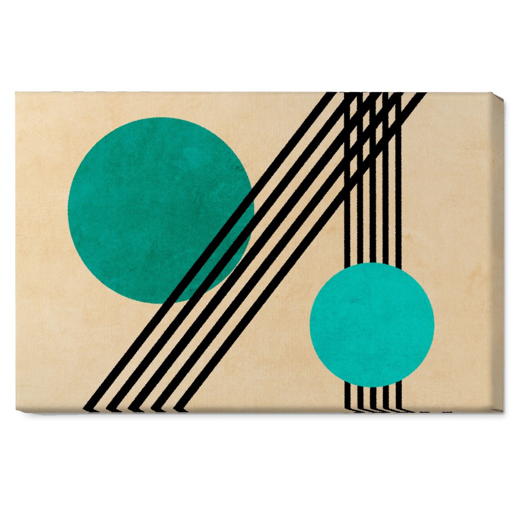 Orbs Abstract Wall Art, No Frame, Single piece, Canvas, 20x30, Green, Majorca