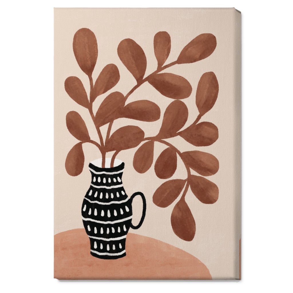 the Vase I - Neutral Wall Art, No Frame, Single piece, Canvas, 20x30, Brown