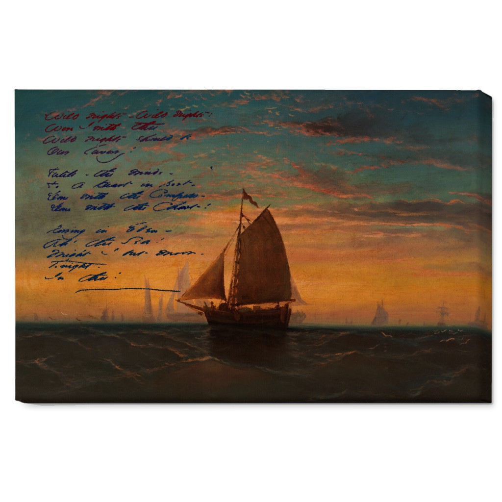 Wild Nights - Multi Wall Art, No Frame, Single piece, Canvas, 20x30, Black, Black