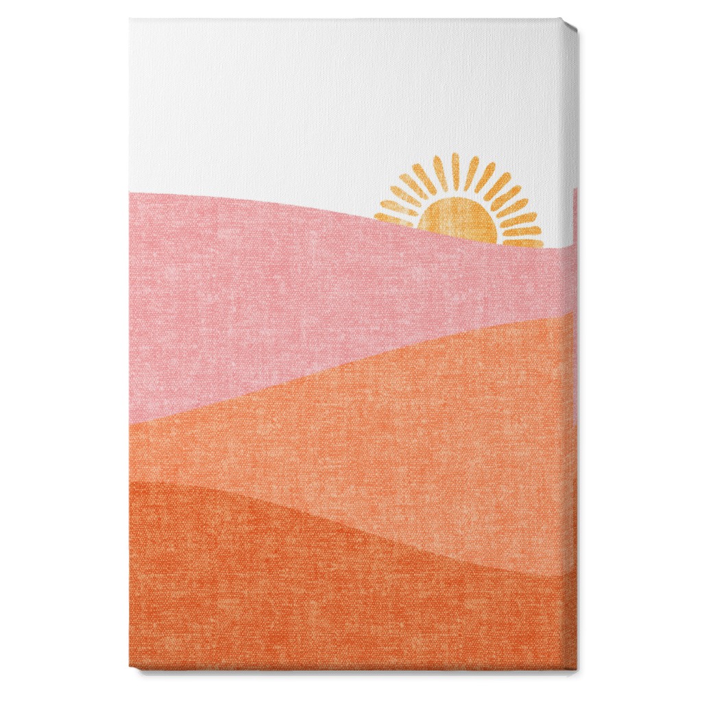 Sunrise Wall Art, No Frame, Single piece, Canvas, 20x30, Pink, Dusk Pink