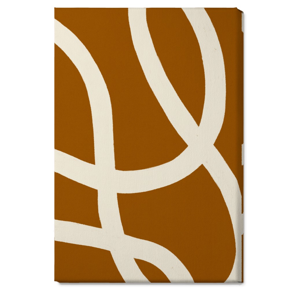 Tangled Brush Strokes I Wall Art, No Frame, Single piece, Canvas, 20x30, Orange, Earth