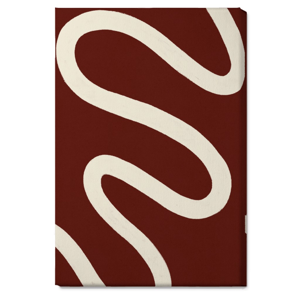 Tangled Brush Strokes Ii Wall Art, No Frame, Single piece, Canvas, 20x30, Red, Chocolate