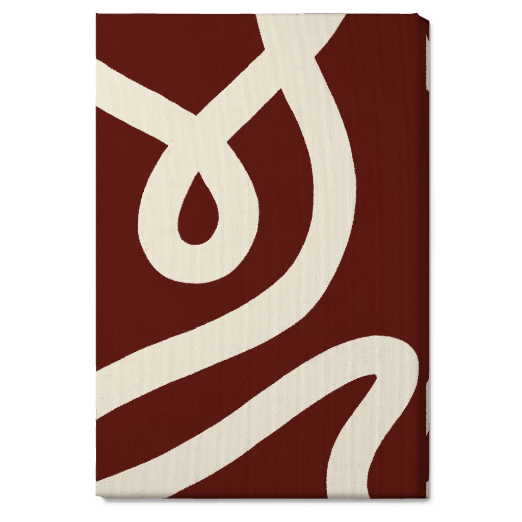 Tangled Brush Strokes V Wall Art, No Frame, Single piece, Canvas, 20x30, Red