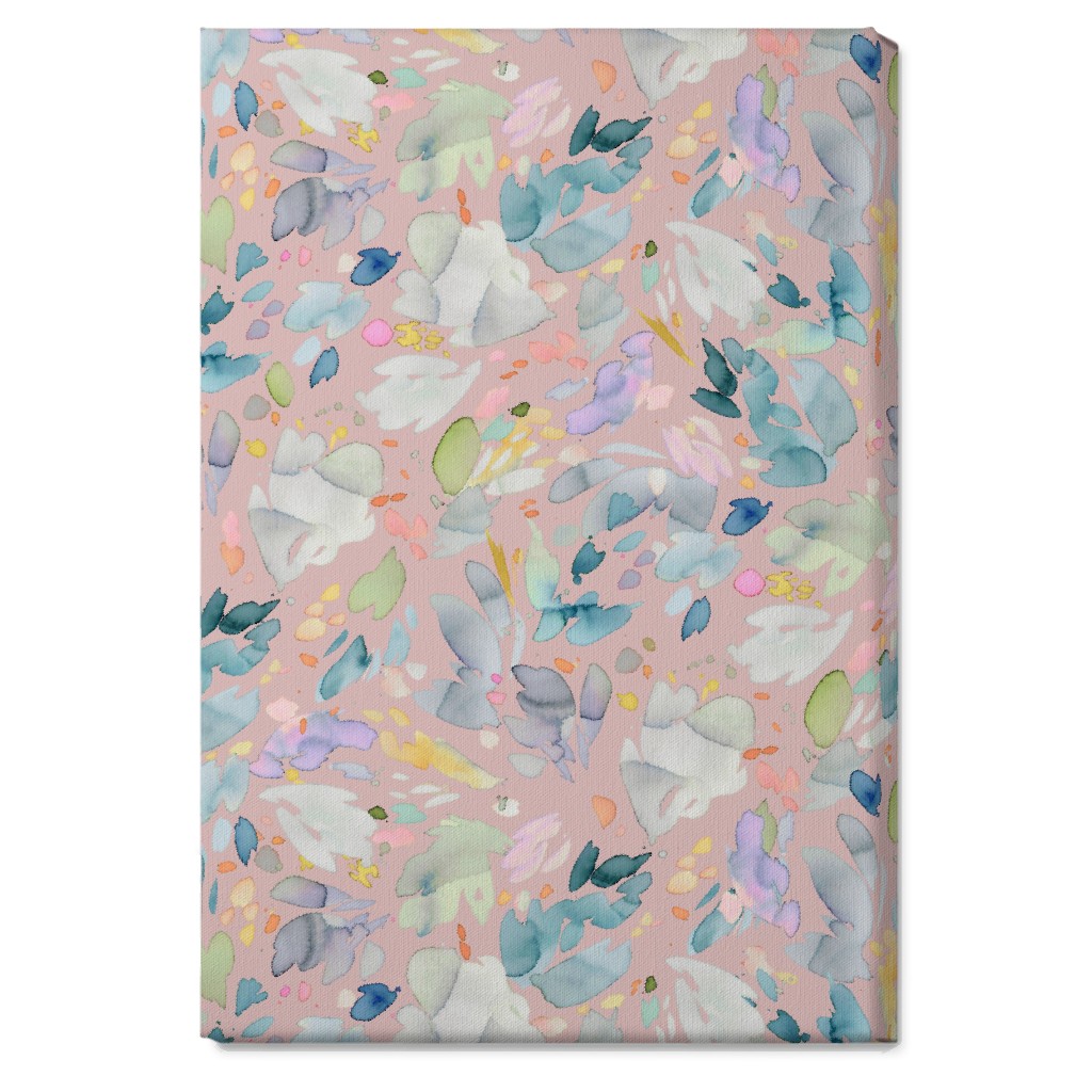 Abstract Petal Flowering Wall Art, No Frame, Single piece, Canvas, 20x30, Pink