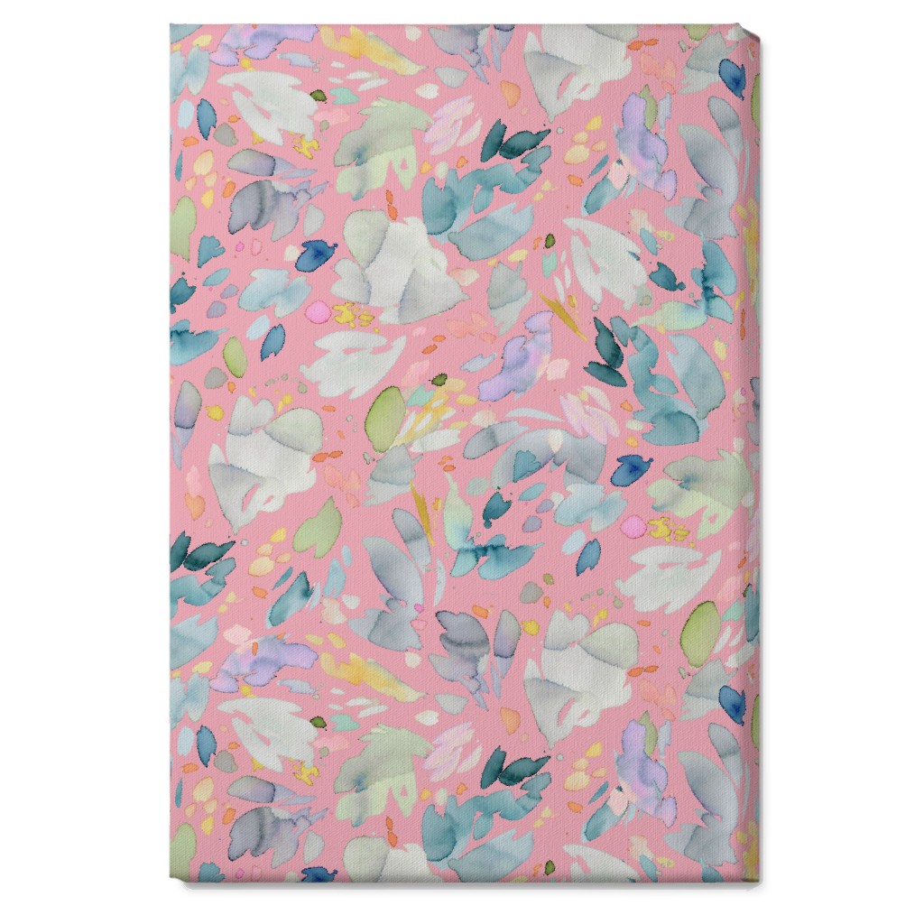 Abstract Petal Flowering Wall Art, No Frame, Single piece, Canvas, 20x30, Pink, Blush