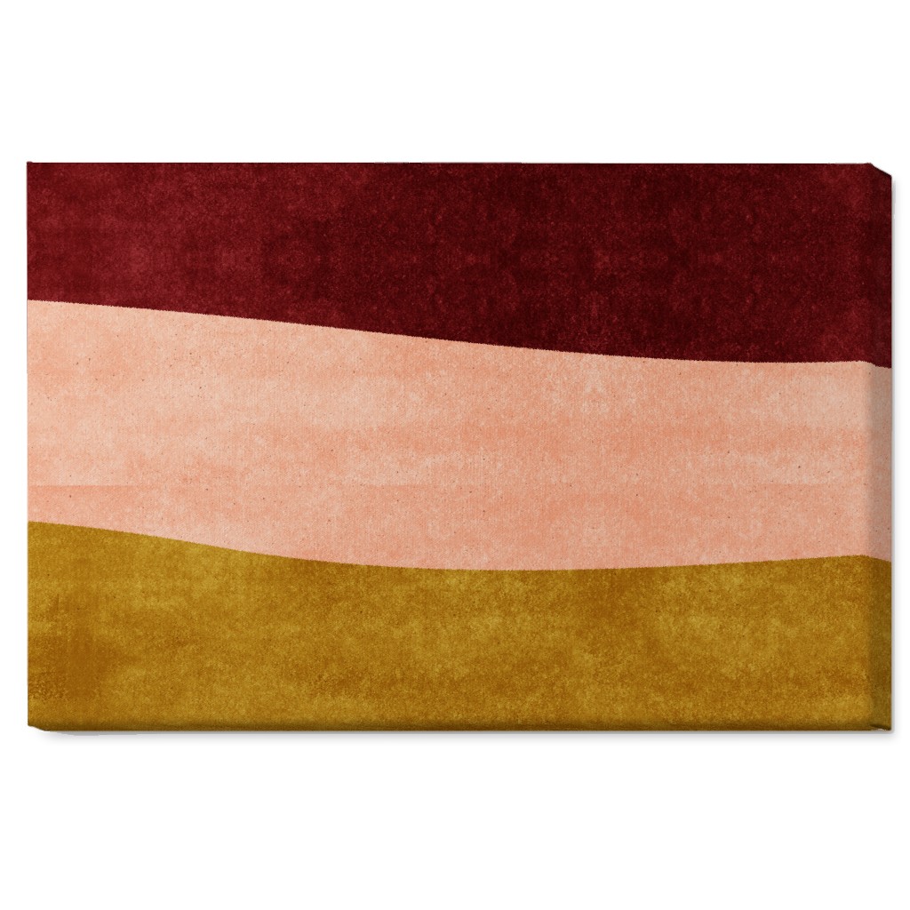 Undulate Horizontal - Warm Wall Art, No Frame, Single piece, Canvas, 20x30, Pink