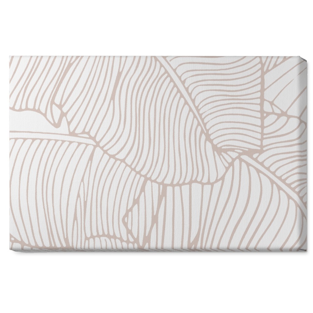 Banana Leaf - Blush Wall Art, No Frame, Single piece, Canvas, 20x30, Beige