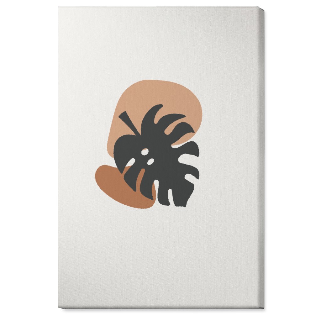 Shapes and Fern Leaf Ii Wall Art, No Frame, Single piece, Canvas, 24x36, Multicolor, Pueblo