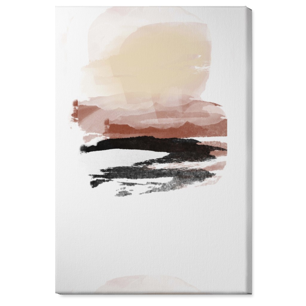 Abstract Sunset - Multi Wall Art, No Frame, Single piece, Canvas, 24x36, Pink
