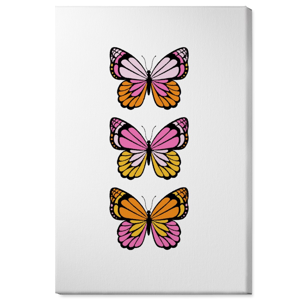 Butterfly Y2k - Warm Wall Art, No Frame, Single piece, Canvas, 24x36, Multicolor