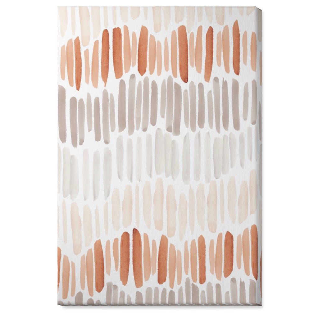 Many Brushstrokes Wall Art, No Frame, Single piece, Canvas, 24x36, Orange
