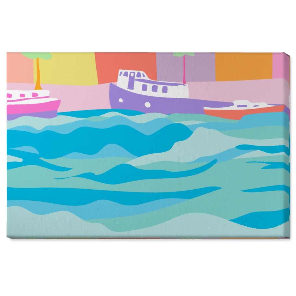 Minimalist Copenhagen Dock - Multi Wall Art, No Frame, Single piece, Canvas, 24x36, Multicolor
