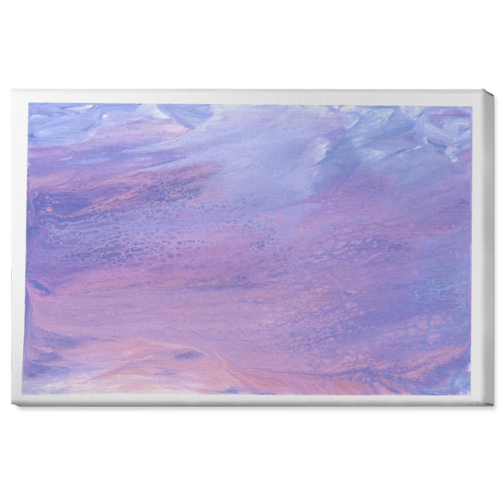Acrylic Pour Sunset - Purple Wall Art, No Frame, Single piece, Canvas, 24x36, Purple