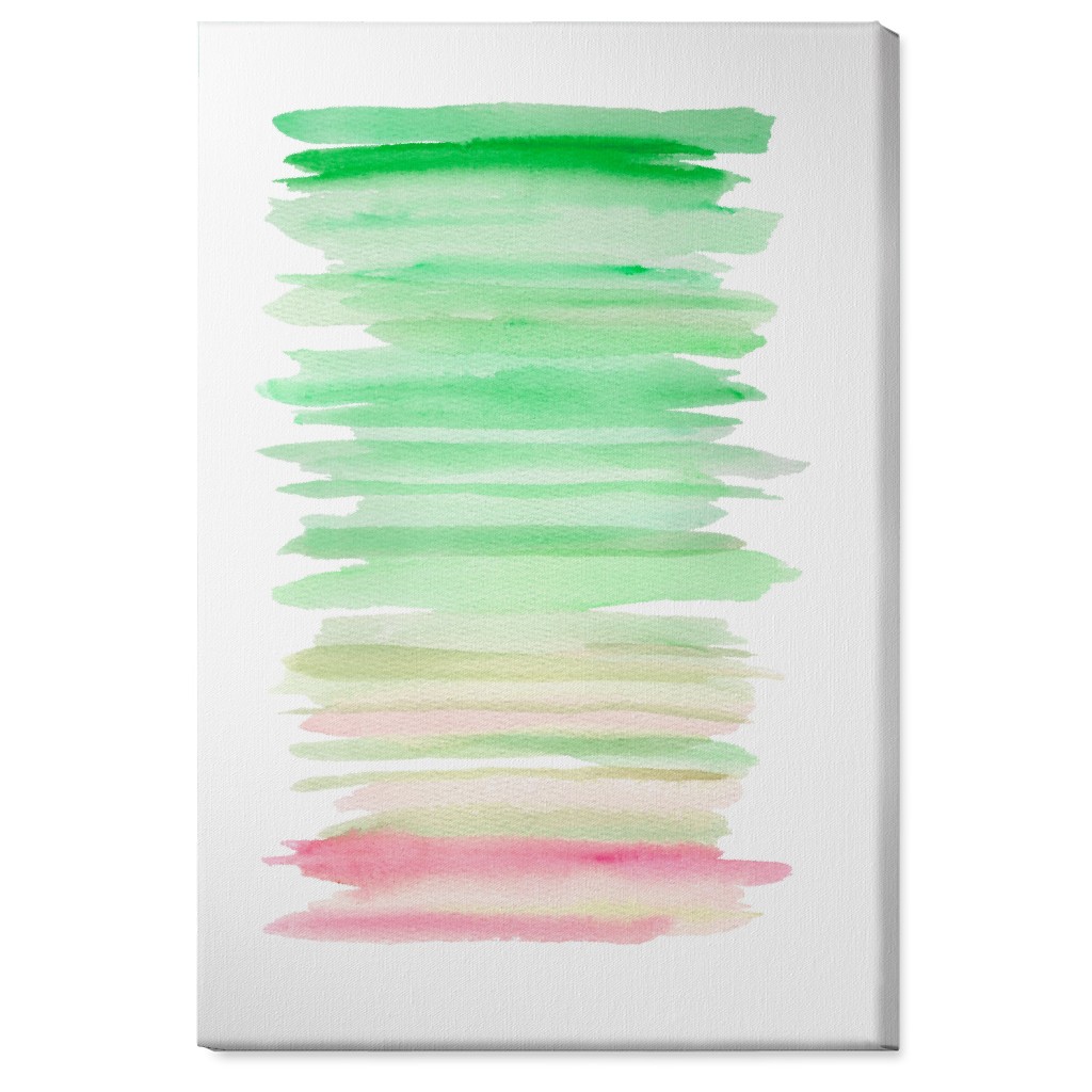 Watercolor Ocean Seashore Wall Art, No Frame, Single piece, Canvas, 24x36, Green, Spring