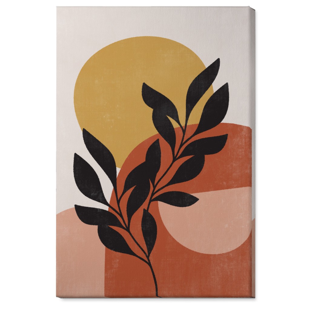 Earthen Crest - Terracotta Wall Art, No Frame, Single piece, Canvas, 24x36, Orange