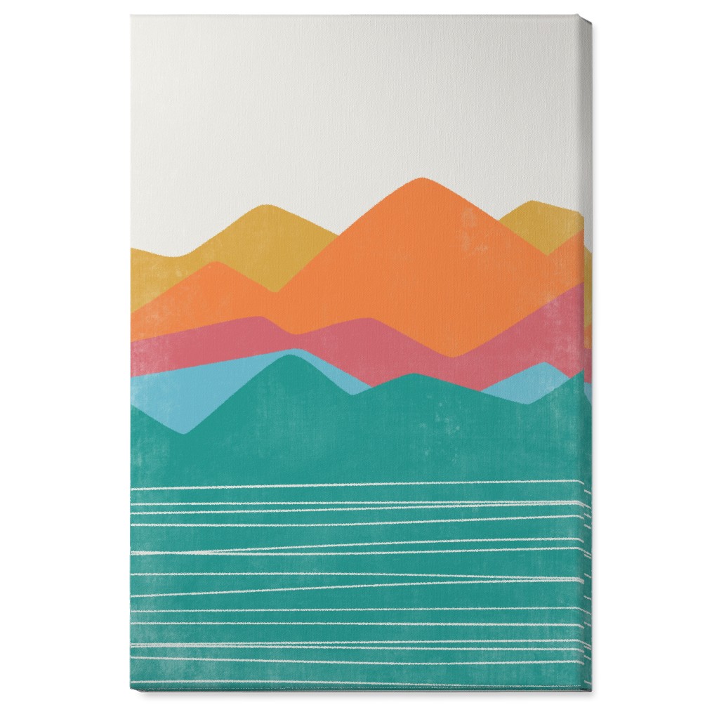 Flourish Abstract Landscape - Multi Wall Art, No Frame, Single piece, Canvas, 24x36, Multicolor