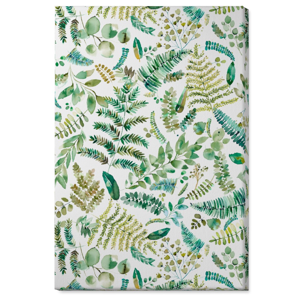 Botanical Collection - Green Wall Art, No Frame, Single piece, Canvas, 24x36, Green, Classic Green