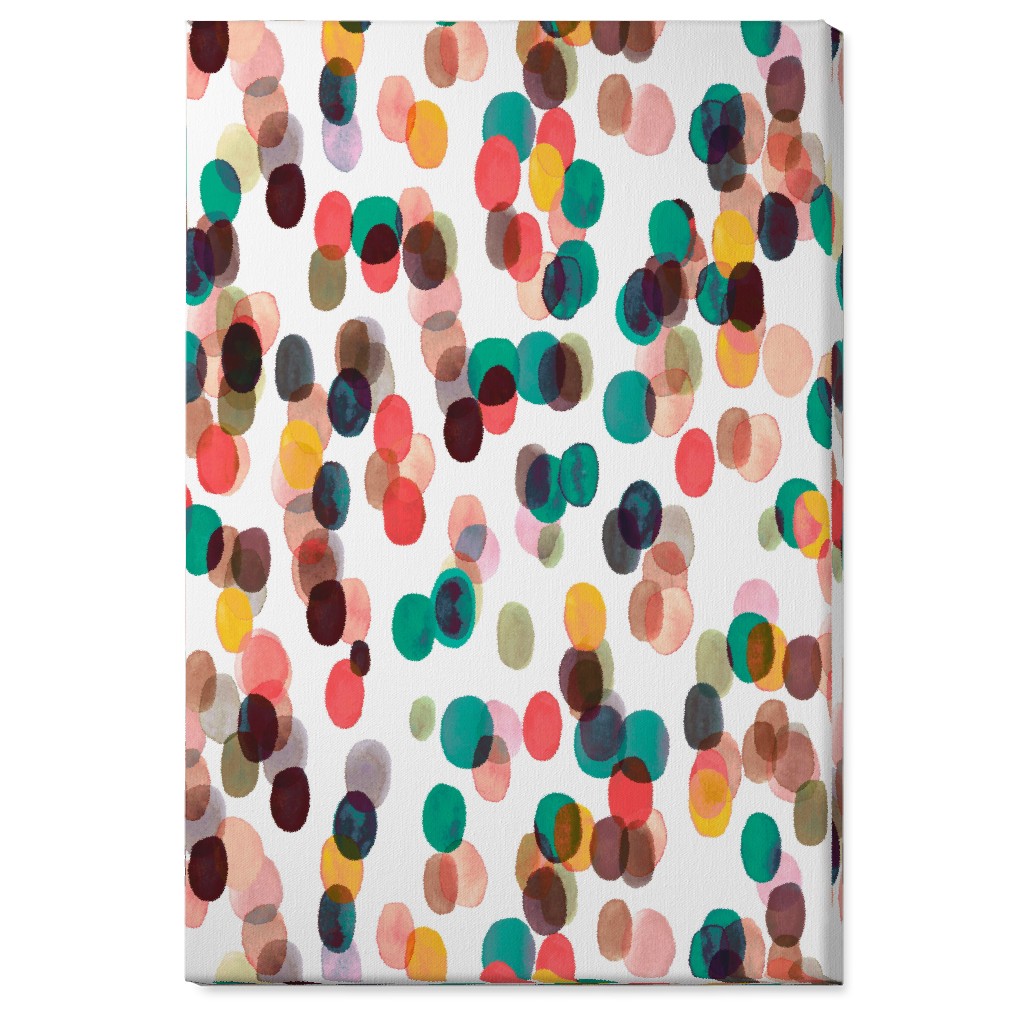 Relaxing Colorful Dots - Multi Wall Art, No Frame, Single piece, Canvas, 24x36, Multicolor