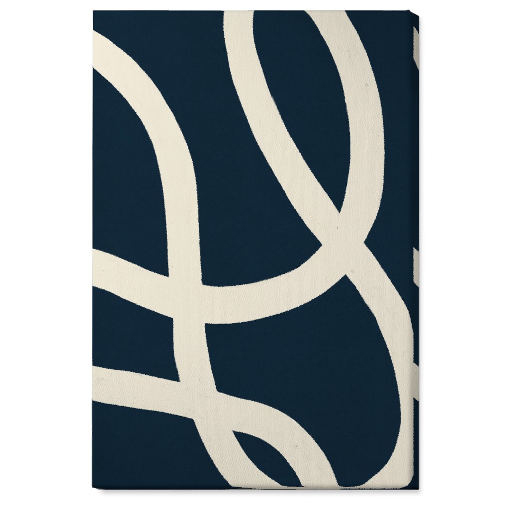 Tangled Brush Strokes I Wall Art, No Frame, Single piece, Canvas, 24x36, Blue, Silhouette