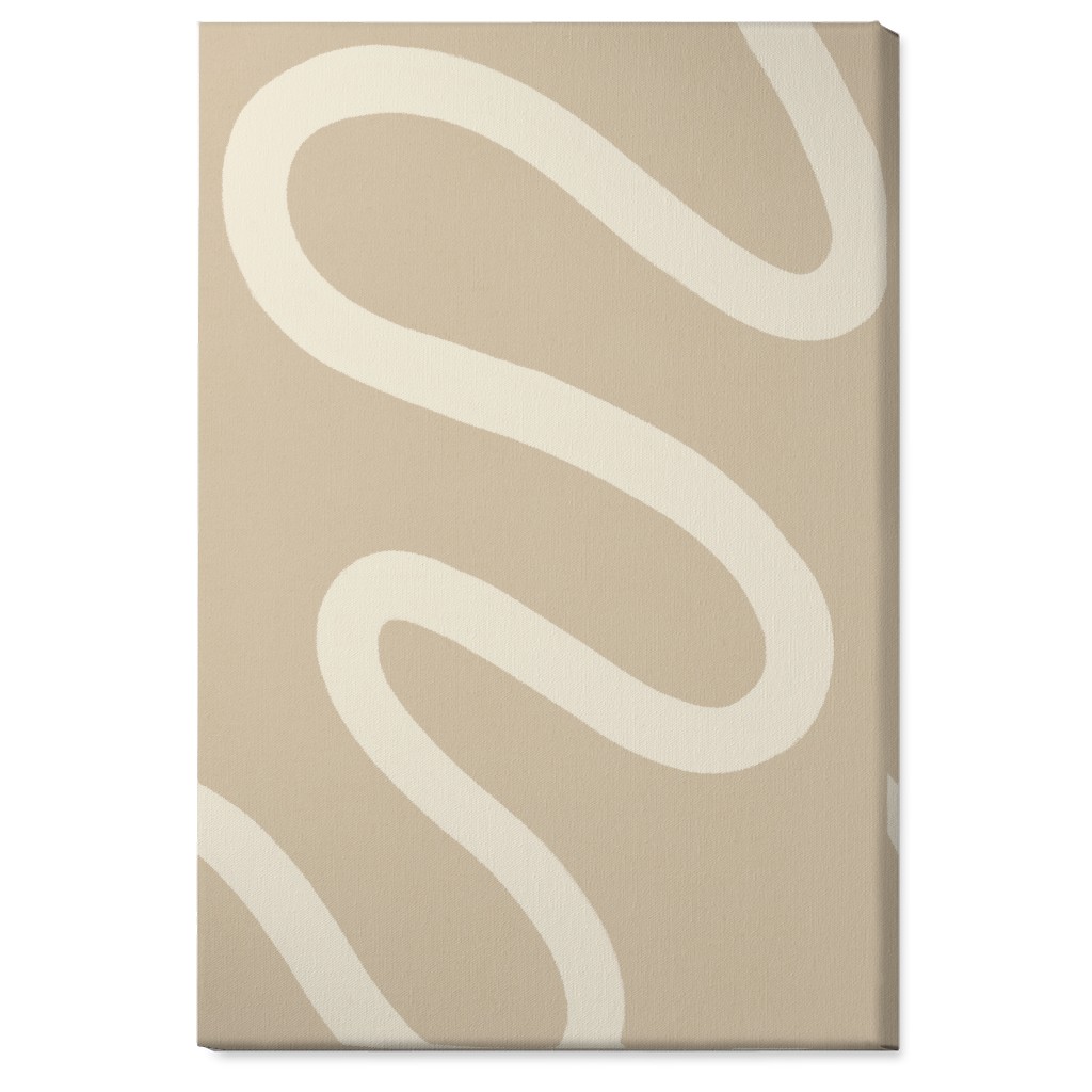 Tangled Brush Strokes Ii Wall Art, No Frame, Single piece, Canvas, 24x36, Beige