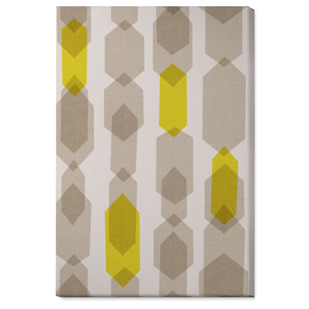 Elements Columns Wall Art, No Frame, Single piece, Canvas, 24x36, Yellow