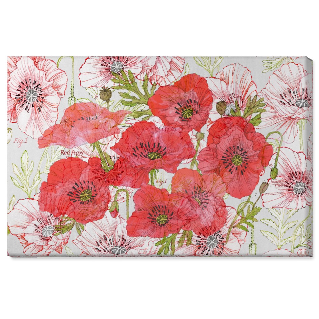 Red Unframed Wall Art