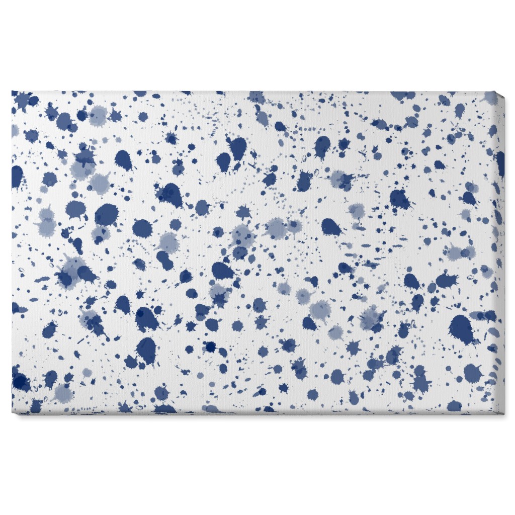 Splat - Indigo Wall Art, No Frame, Single piece, Canvas, 24x36, Blue, True Blue