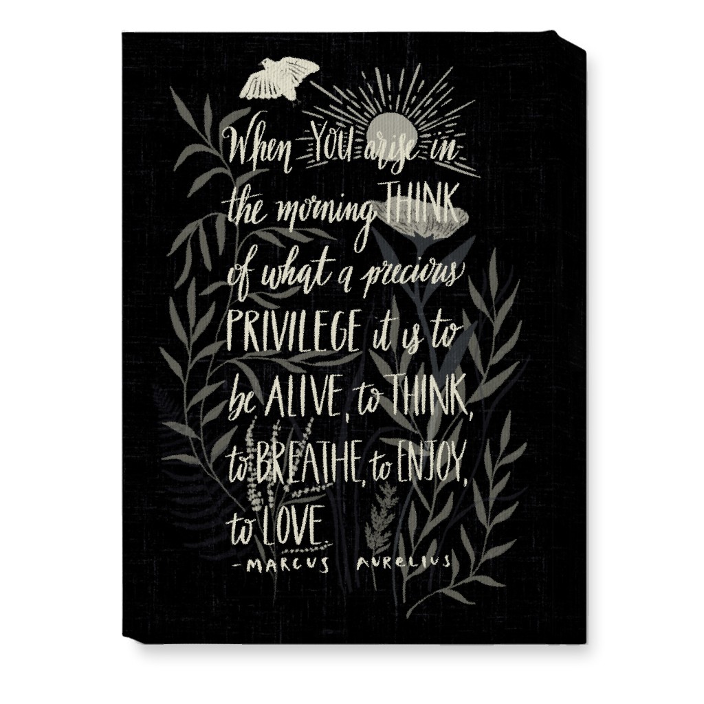 Precious Morning Wall Art, No Frame, Single piece, Canvas, 10x14, Black, Coal