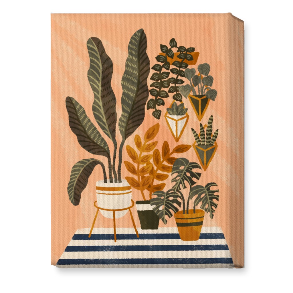 Cozy Home Jungle - Pink Wall Art, No Frame, Single piece, Canvas, 10x14, Pink