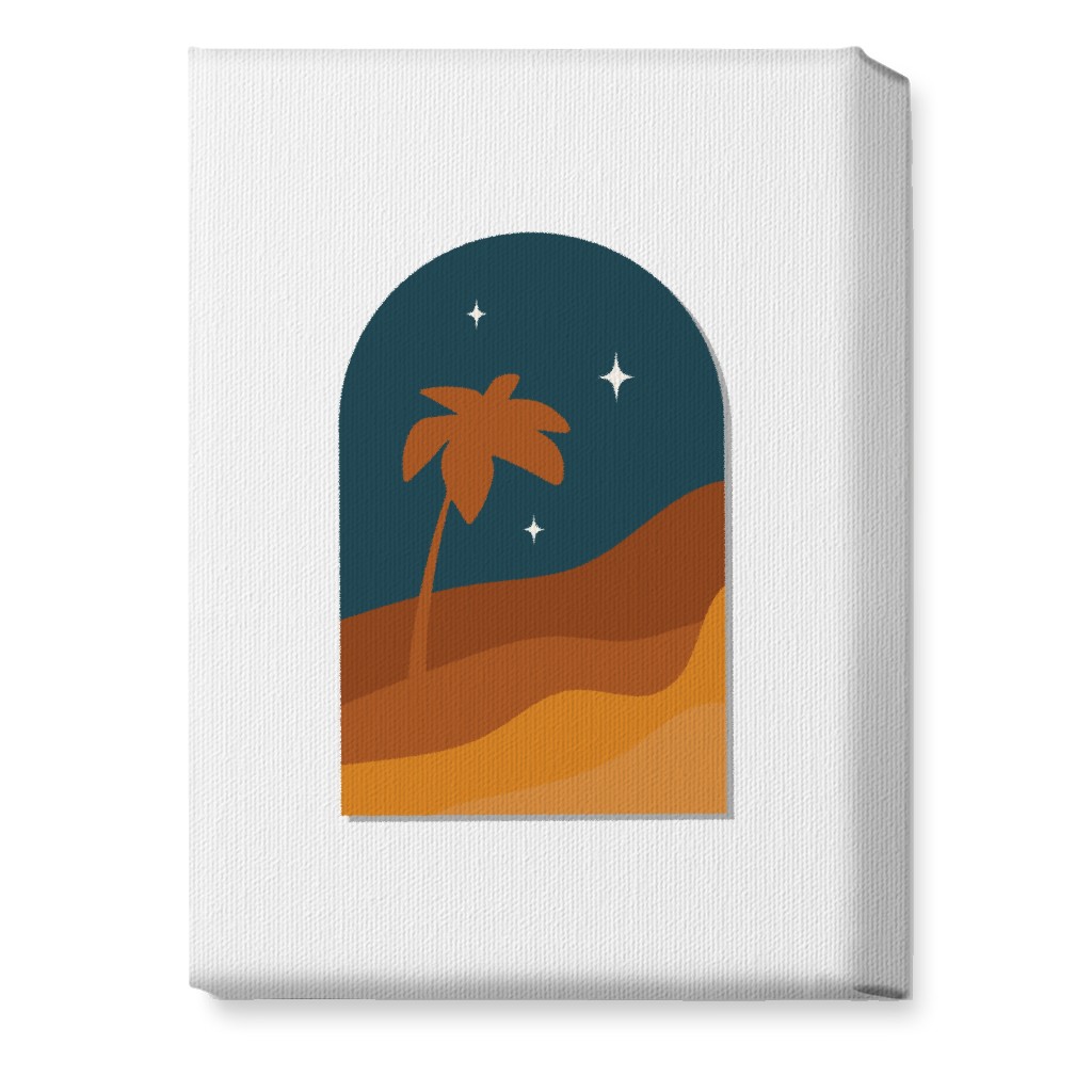 Abstract Landscape in Window With Tree Wall Art, No Frame, Single piece, Canvas, 10x14, Multicolor