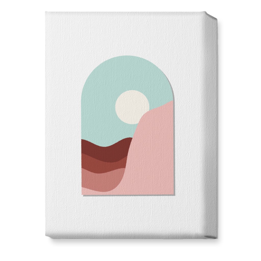 Abstract Desert Landscape in Window Daylight Wall Art, No Frame, Single piece, Canvas, 10x14, Multicolor, Rain