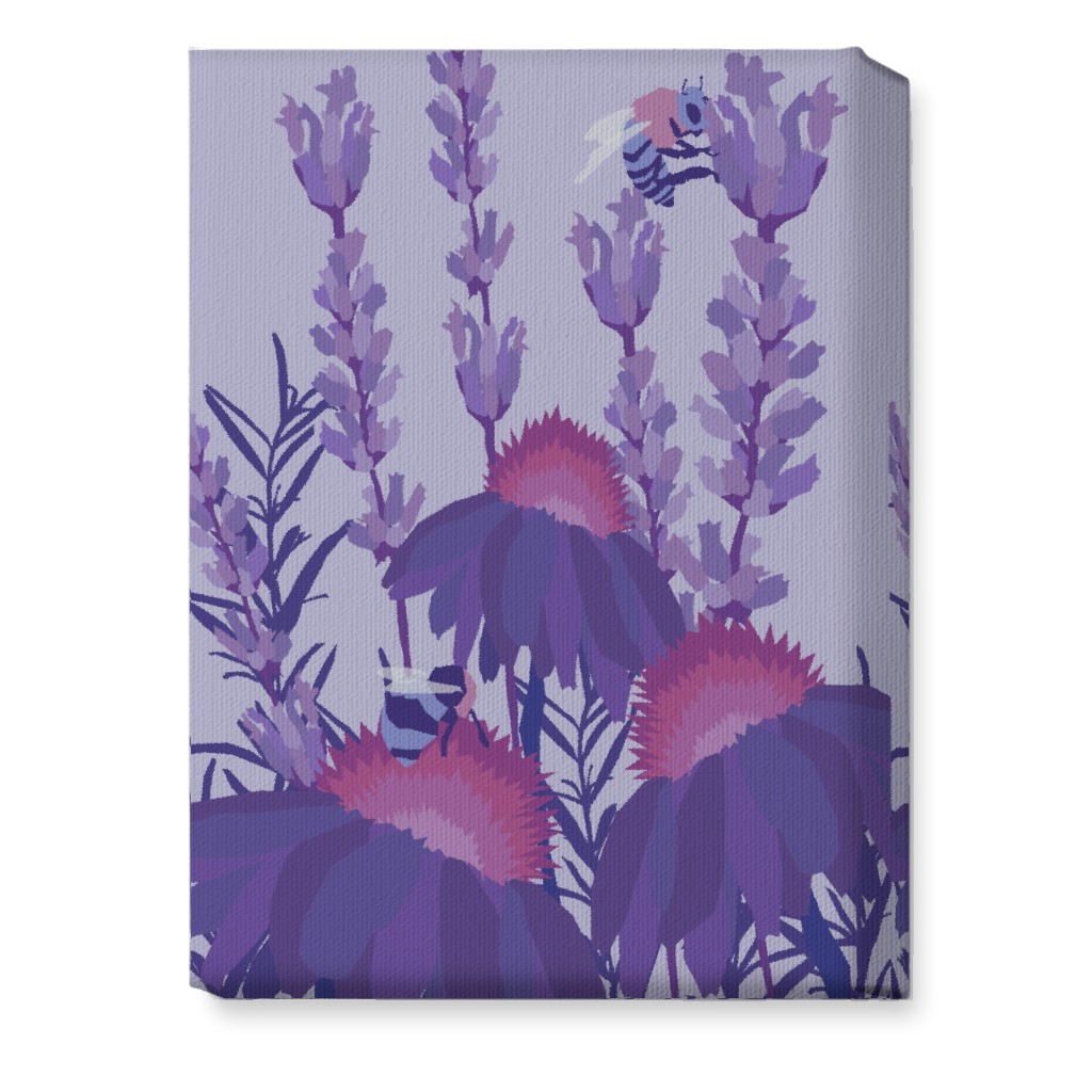 Lavender Fields - Purple Wall Art, No Frame, Single piece, Canvas, 10x14, Purple, Purple