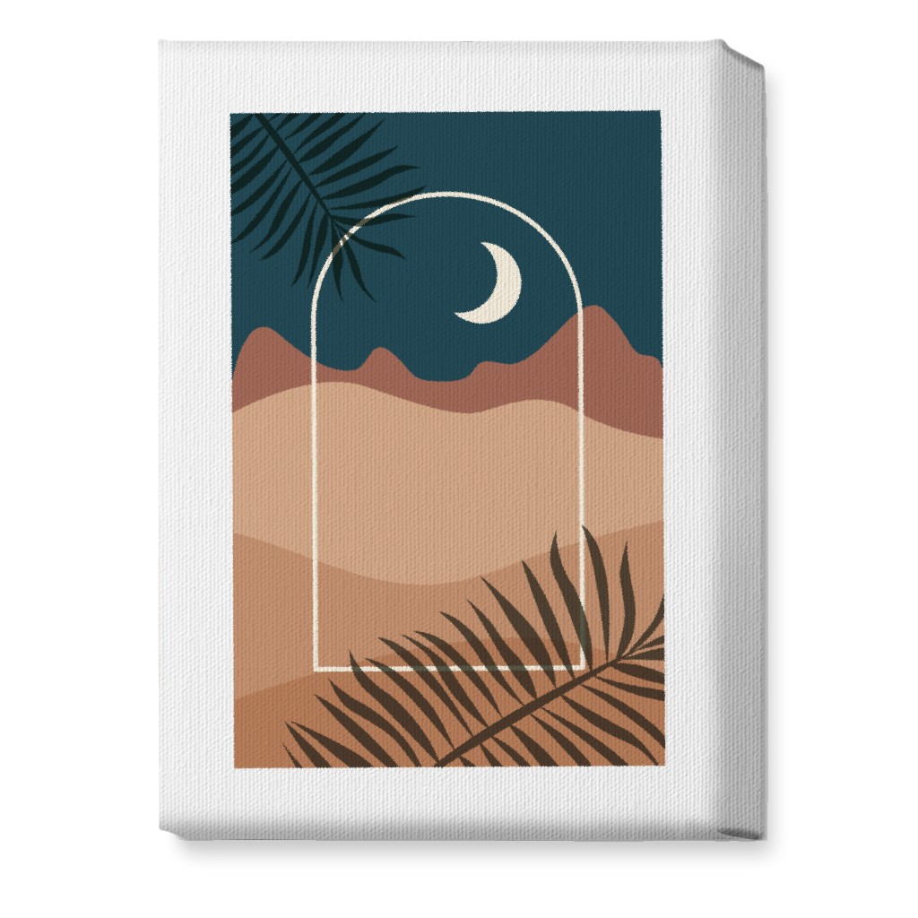 Abstract Landscapes in Windows Moon Wall Art, No Frame, Single piece, Canvas, 10x14, Multicolor, Seaweed
