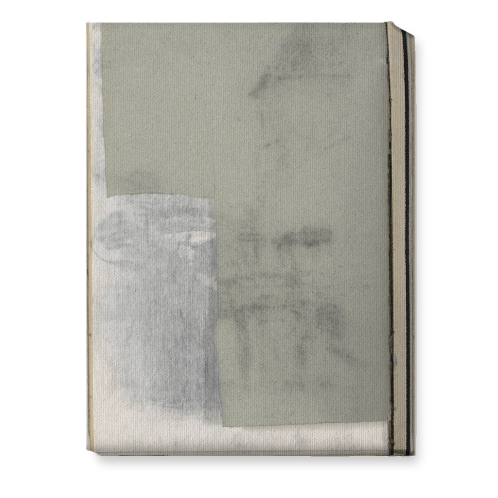 Left Graphite Diptych Wall Art, No Frame, Single piece, Canvas, 10x14, Gray, Gray