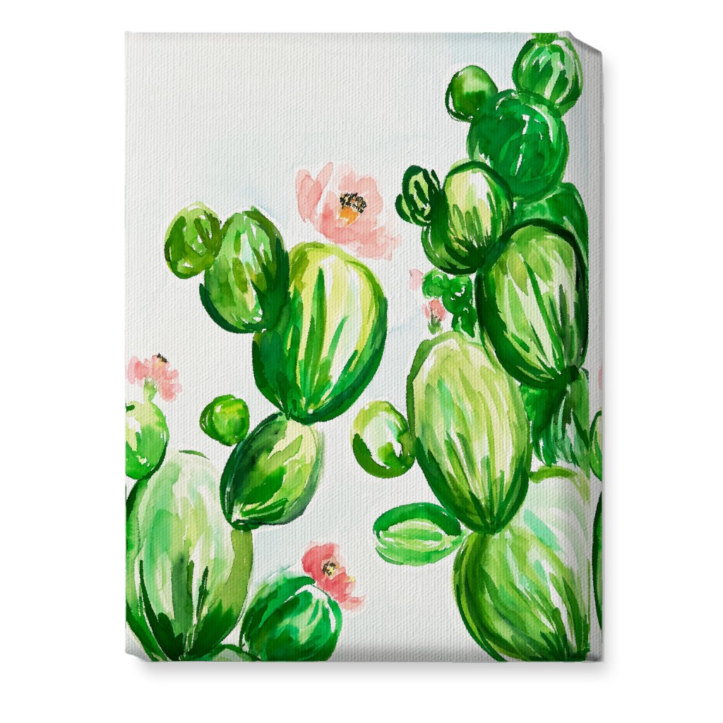 Desert Sunset - Green Wall Art, No Frame, Single piece, Canvas, 10x14, Green, Classic Green