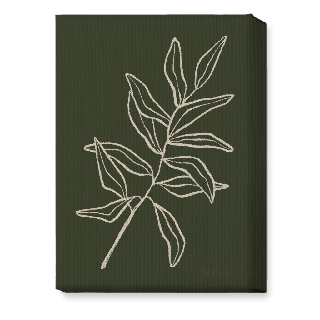 Botanical Eucalyptus Wall Art, No Frame, Single piece, Canvas, 10x14, Green