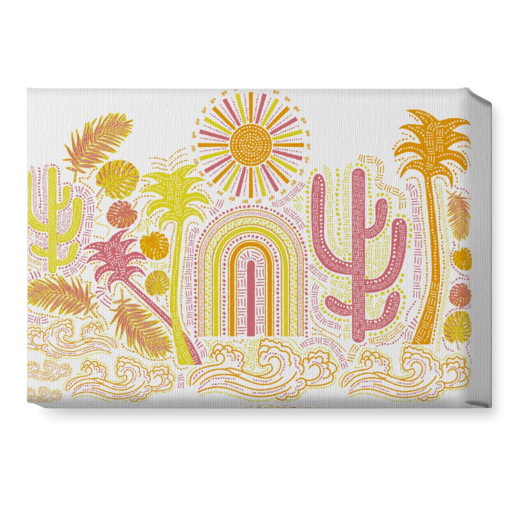 Optimistic Full Sunny Summer - Warm Wall Art, No Frame, Single piece, Canvas, 10x14, Multicolor