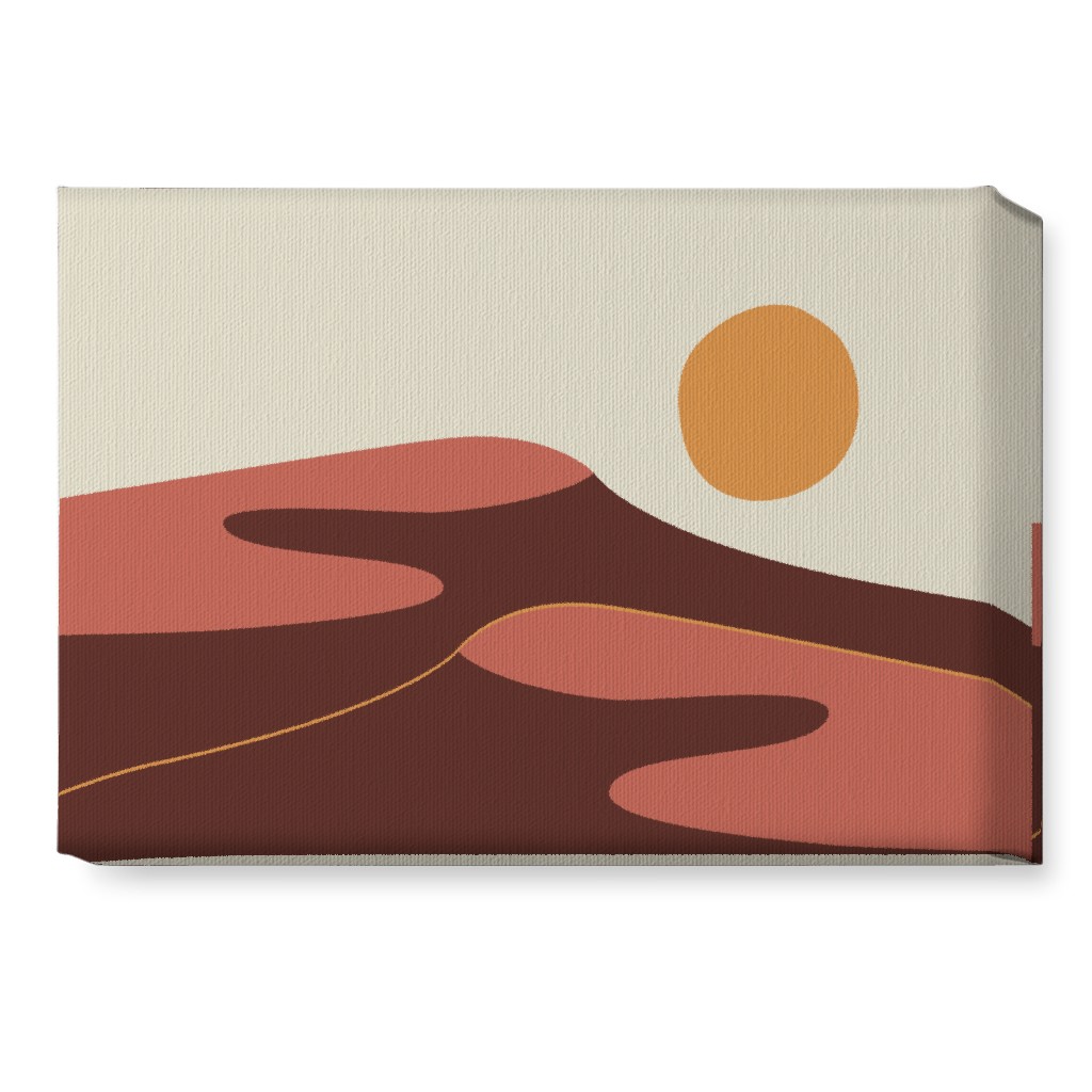 Desert Sun - Earth Tones Wall Art, No Frame, Single piece, Canvas, 10x14, Orange, Orange