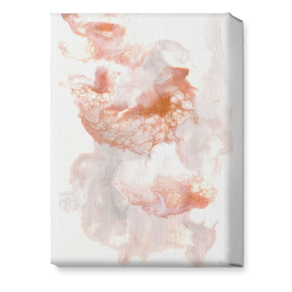Acrylic Pour Abstract - Copper Wall Art, No Frame, Single piece, Canvas, 10x14, Pink