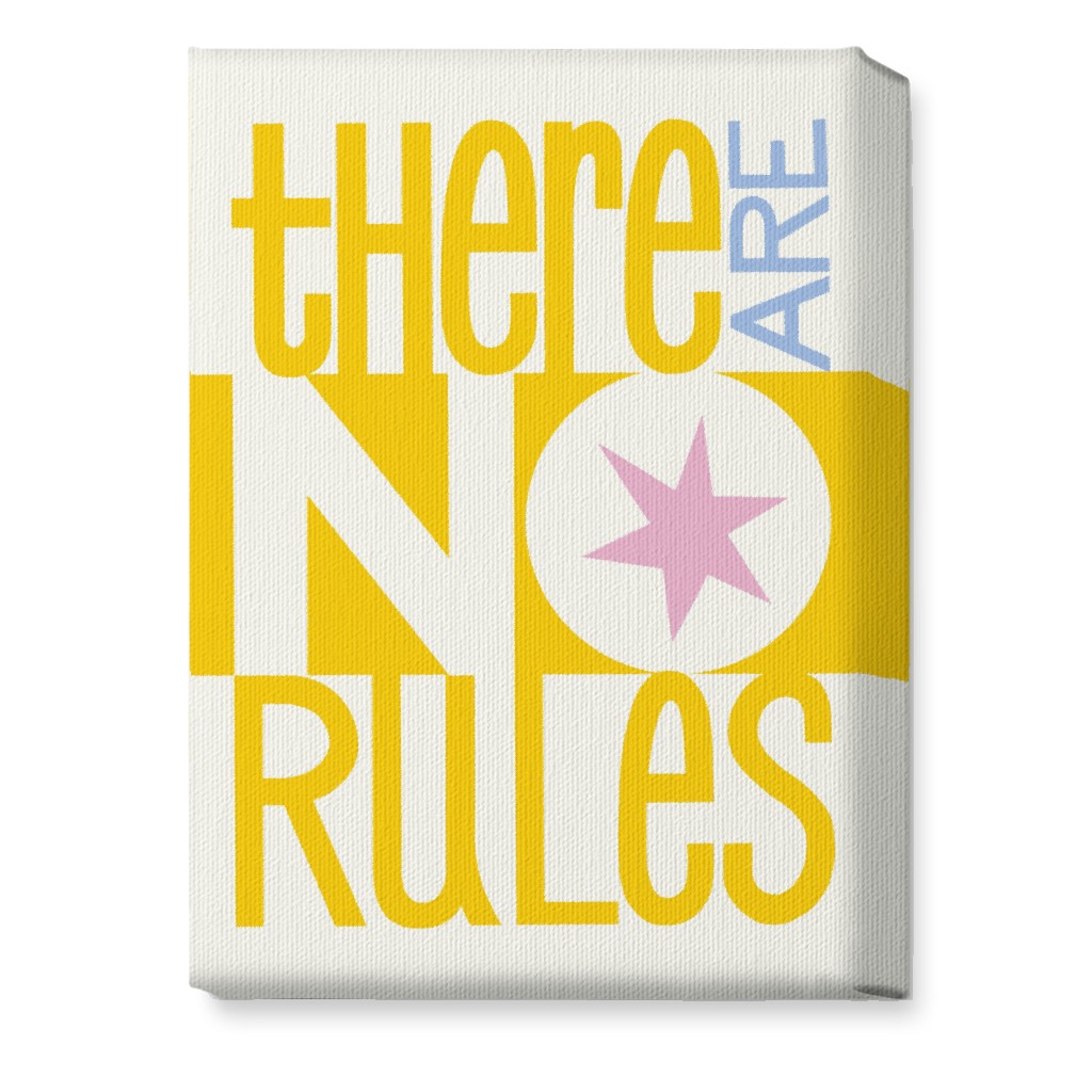 There Are No Rules Wall Art, No Frame, Single piece, Canvas, 10x14, Yellow