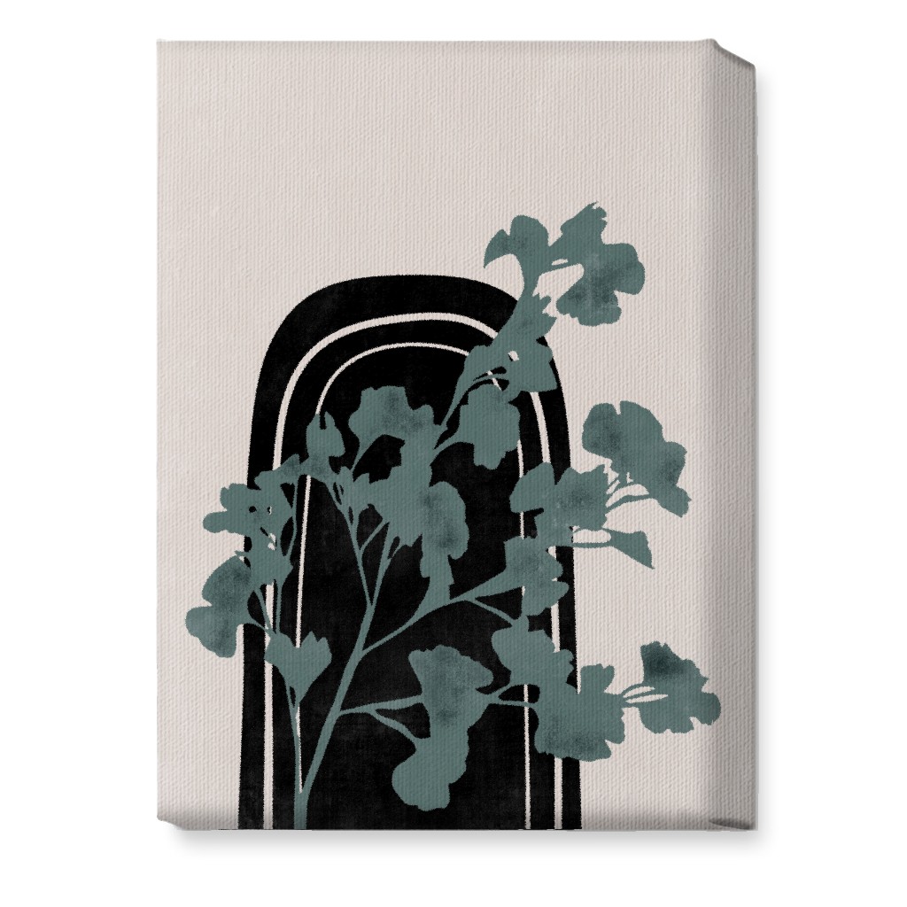Modern Garden Archway - Green and Ivory Wall Art, No Frame, Single piece, Canvas, 10x14, Green, Classic Green